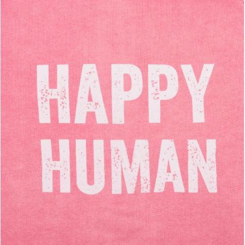Hooded Playsuit / Happy Human / Pink - With baby love 